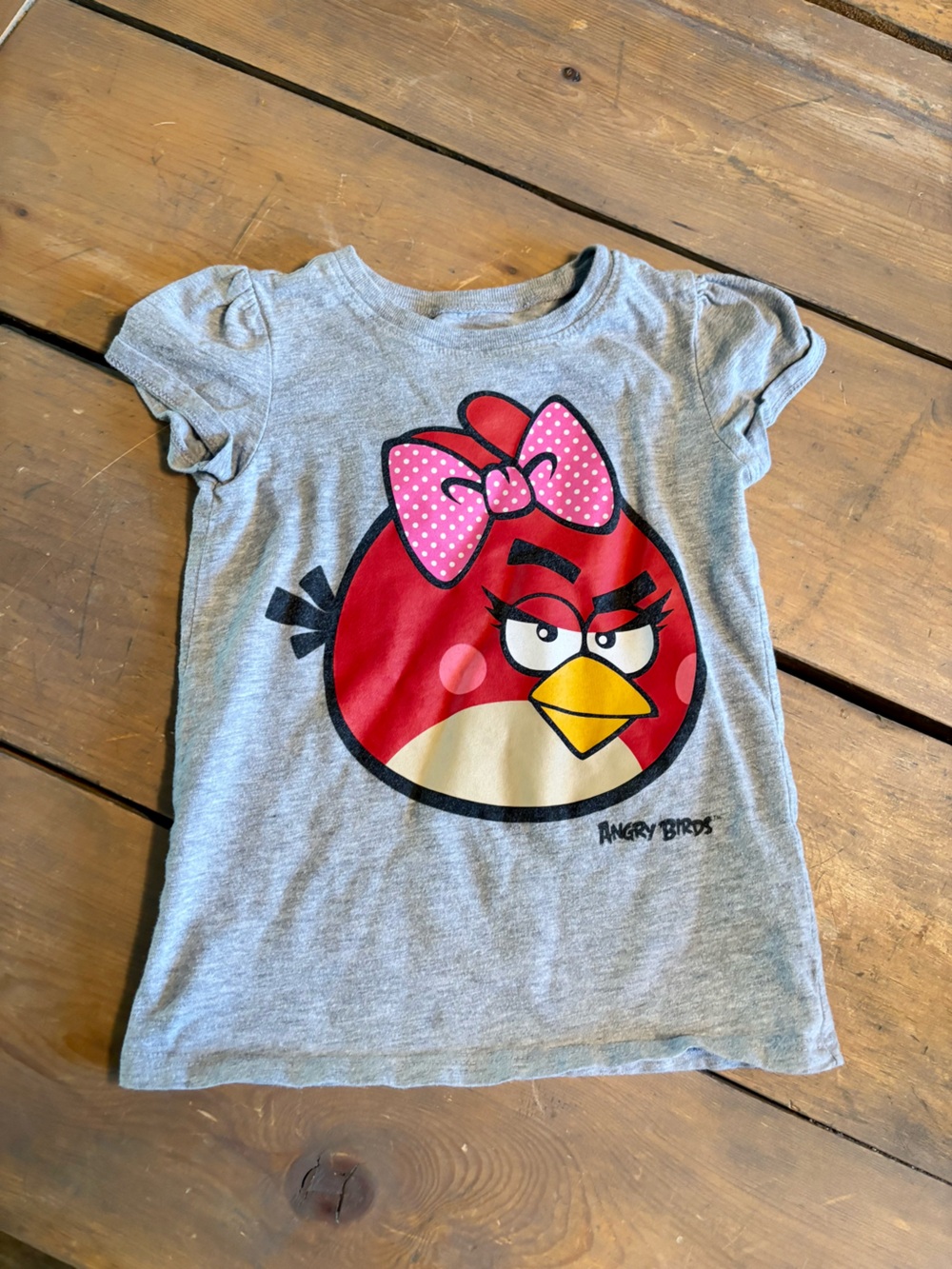 Angry Birds Girls' Gray T-Shirt - Old Navy “Collectabilitees” 2010’s
